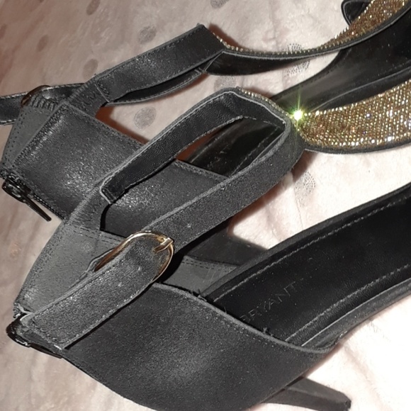 Deep Black, Gold Middle Cover Heel - Picture 3 of 8